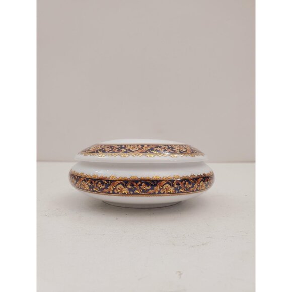 Vintage Limoges 24kt Gold Gilt Bacchus Trinket Box Dish, Fine French Porcelain - Picture 2 of 10